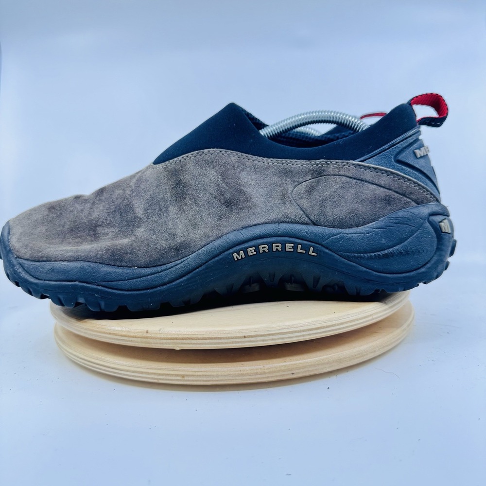 Merrell Orbit Moc Shoes Mens 11 Gunsmoke Gray Suede Leather Slip On Comfort